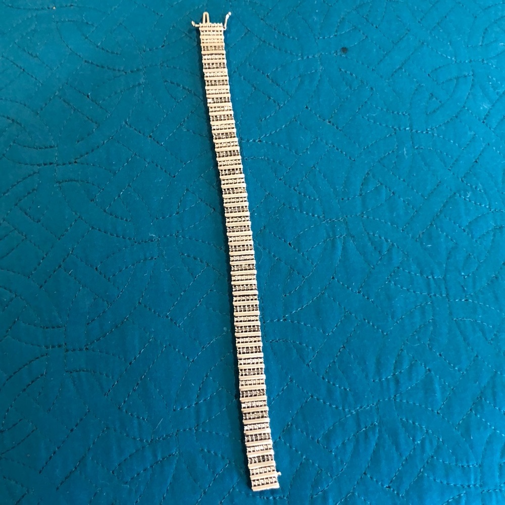 Vintage silver and diamond bracelet